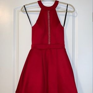 Jodi Kristopher Red Short homecoming dress